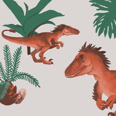 Velociraptor dinosaur illustration for kids