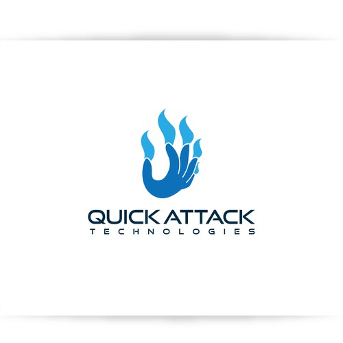 Finger design with the title 'Logo for Quick Attack Technologies.'