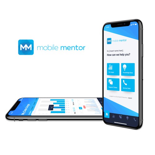 Ticket design with the title 'Mobile Mentor App Design'
