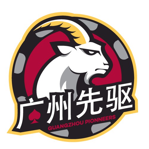 Poker chip logo with the title 'goat logo concept'