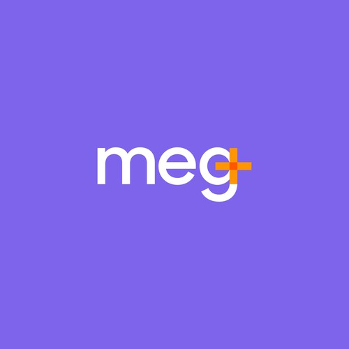 Sans serif logo with the title '"meg" logotype'