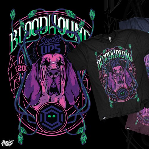 Dog t-shirt with the title 'BloodHound '