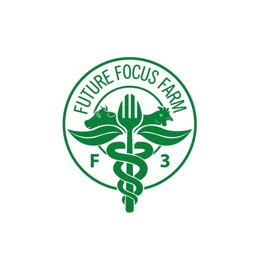 Caduceus logo with the title 'Logo for Future Focus Farm'
