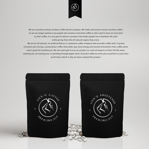 Bolt design with the title 'Jack'd Coffee Emblem'