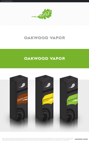 Flavor design with the title 'Create a logo & label design for e-juice flavoring by Oakwood Vapor'