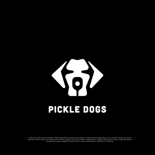 Ball design with the title 'Pickle Dogs Logo'