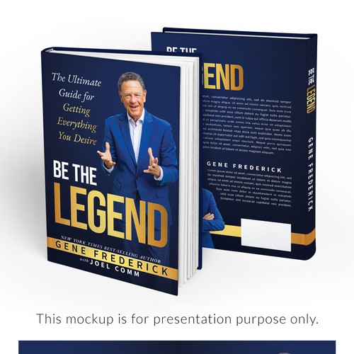 Blue book cover with the title 'Be The Legend Book Cover'