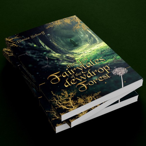 Forest book cover with the title 'Dark enchanted forest Book cover'