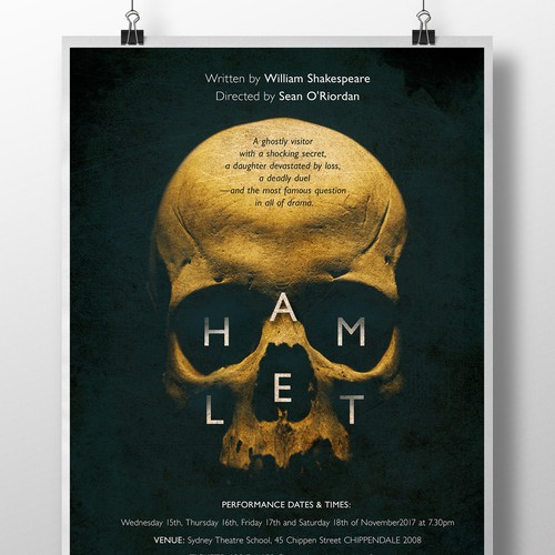 Film design with the title 'Hamlet poster'