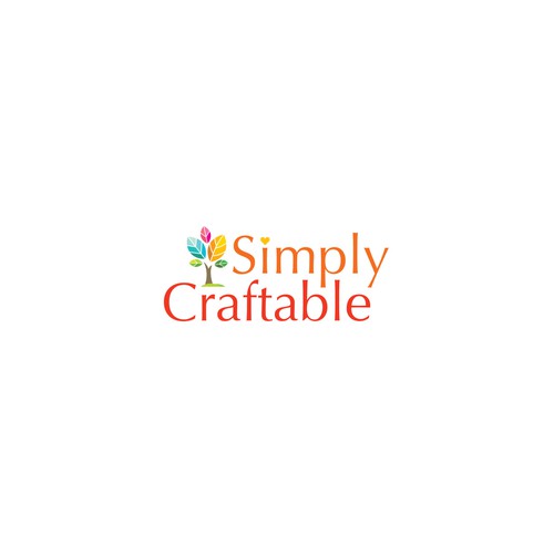 Craft logo with the title 'Simply Craftable Arts and Crafts Supplier Logo '