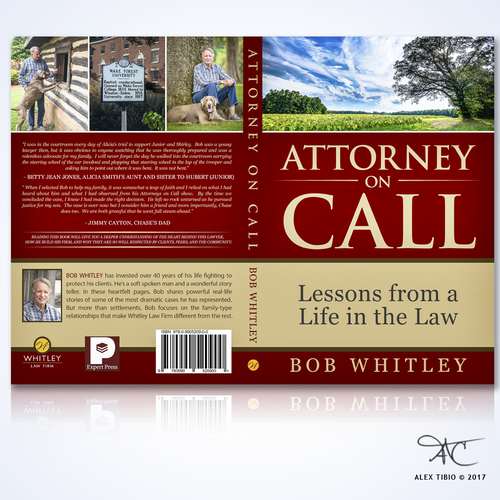 Law book cover with the title 'Full book Cover Design for Bob Whitley's " Attorney on Call"'
