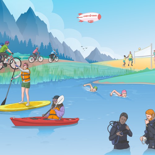 Friend design with the title 'Summer Holiday in Nature'