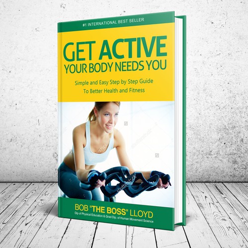 Fitness book cover with the title 'Get Active Your Body Need You'