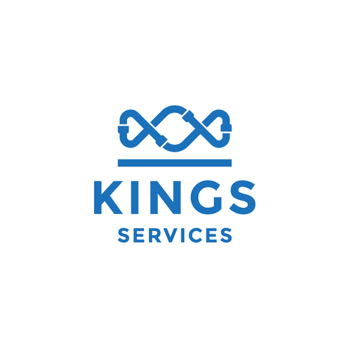 Pipe design with the title 'The iconic logo for Residential plumbing  company - Kings'