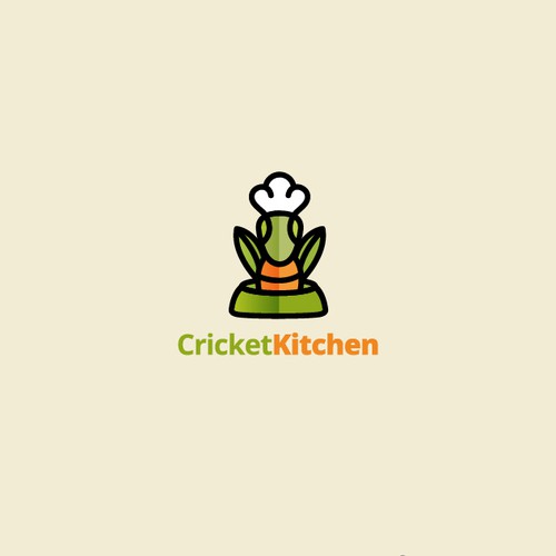 Cricket design with the title 'cricket pet food'