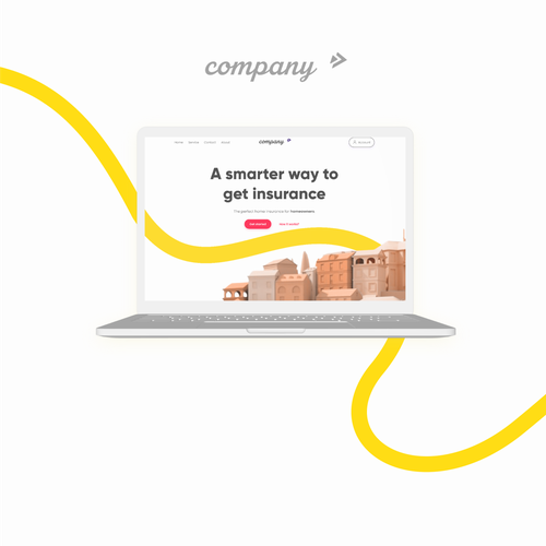 Branding website with the title 'Insurance brand direction'