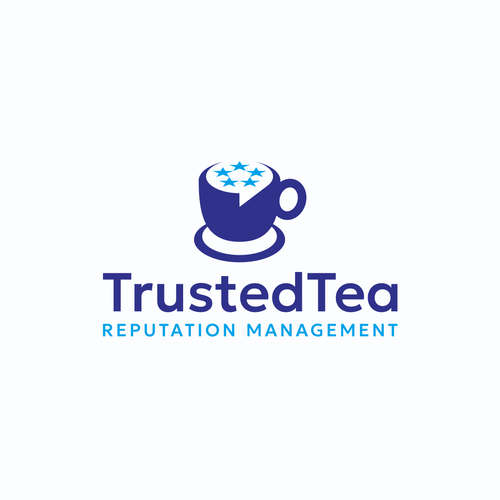 Tea design with the title 'Trusted logo for reputation management company: Trusted Tea'