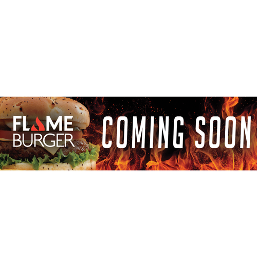 Catchy design with the title 'FLAME Burger #2'