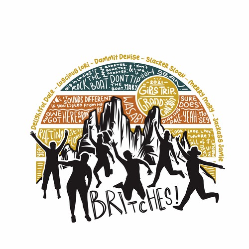 Friendship design with the title 'Design for "BRITCHES!"'