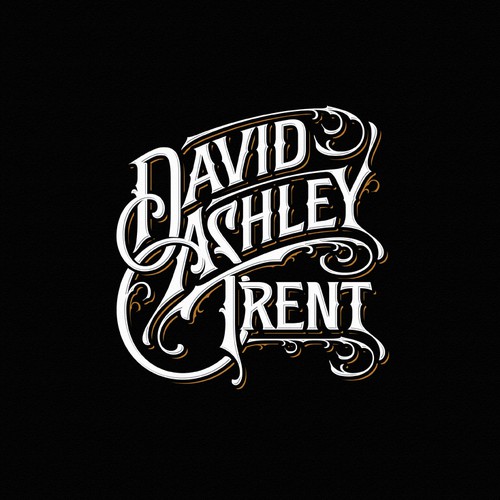 Hand-lettered logo with the title 'David Ashley Trent'