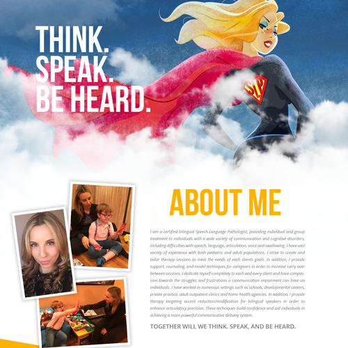 Website with the title 'Landing page design '