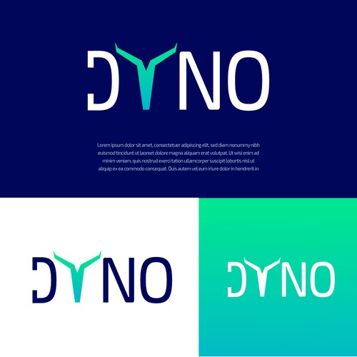 Dinosaur logo with the title 'bold and dashing logo'