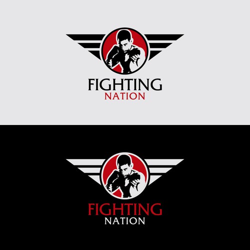 Fight logo with the title 'Fighting Nation Logo'