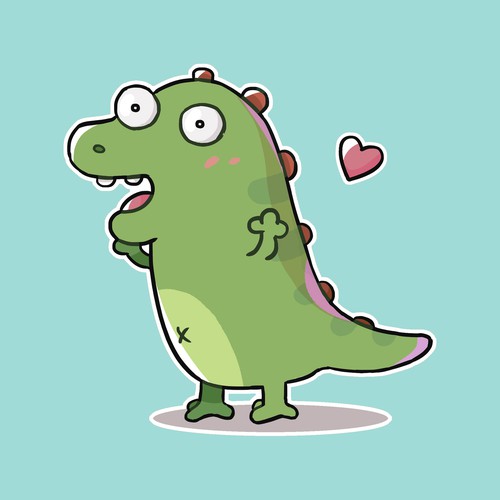 Creature design with the title 'Character design for children's lunch box'