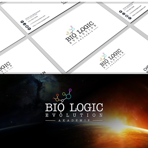 Bio design with the title 'winning logo concept for BIOLOGIC EVOLUTION'
