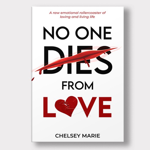 Relationship book cover with the title 'NO ONE DIES FROM LOVE'