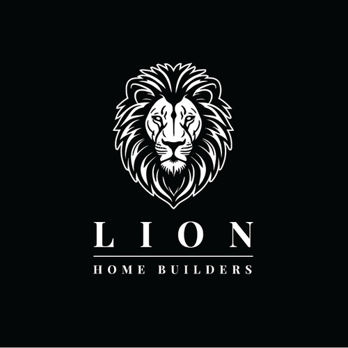 Bold design with the title 'Clean Logo Design for Lion Home Builders'