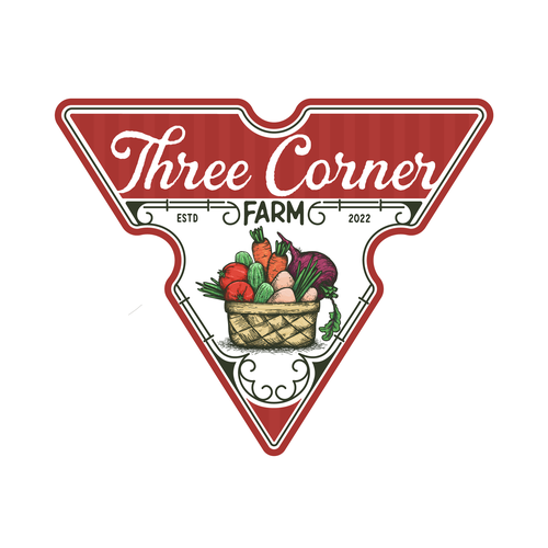 Unusual logo with the title 'Three Corner Farm'