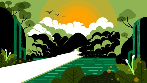 Green artwork with the title 'Background image for zoom '