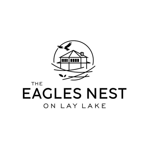 Nest design with the title 'The Eagles Nest Logo Design'