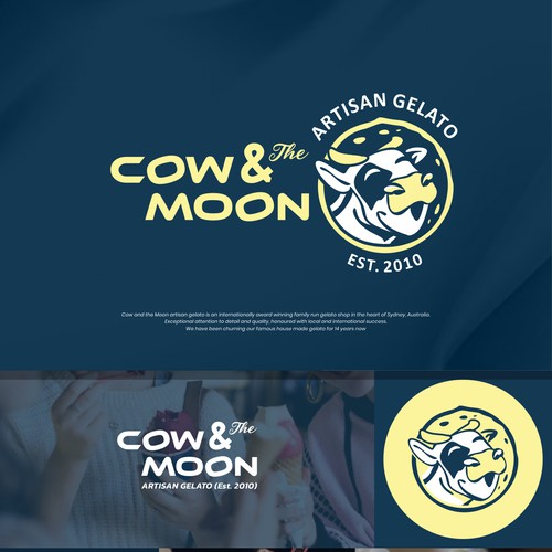 Stand-out design with the title 'happy cow'