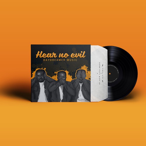Hip hop artwork with the title 'Hear no Evil - Album Cover'