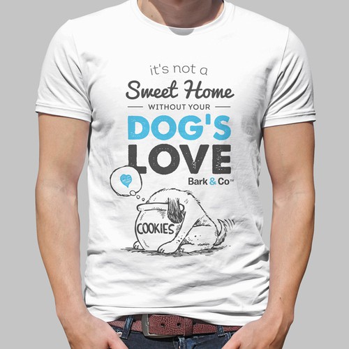 Dog t-shirt with the title 'Fun t-shirt for dog lovers!'