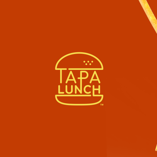 Burger design with the title 'Tapa Lunch logo design.'