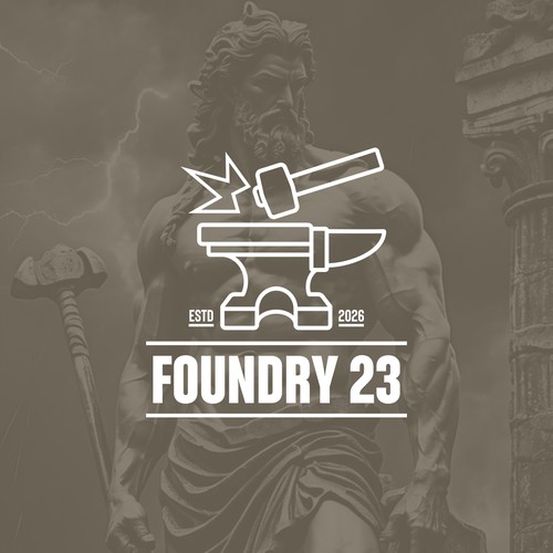 Design with the title 'Foundry 23 Logo Design'