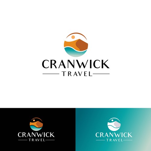 Clay design with the title 'Exciting ,new travel agency that caters to mid to high-end clients, global travel, island travel, sun and sea travel, but not limited to coastal travel.'