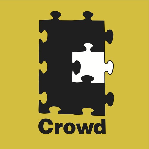 Puzzle logo with the title 'Logo design for mobile App'