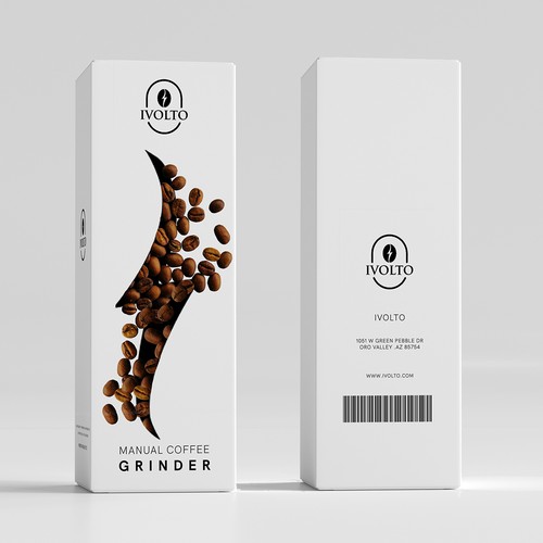 Logo packaging with the title 'Packaging for a coffee retail brand'