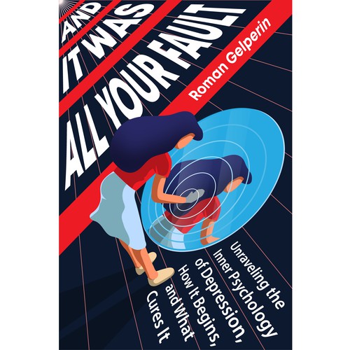 Mirror design with the title 'Creative illustration for a book cover'