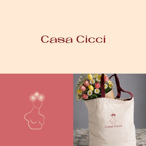 Italian cuisine logo with the title 'Modern Italian Restaurant Logo Design'