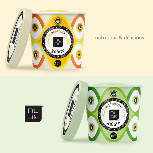 Colorful packaging with the title 'Colourful & Bold Concept for Gelato'