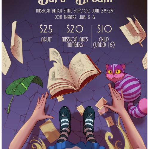 Classic illustration with the title 'Alice's Aussie Adventures'