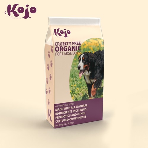 Dog food packaging with the title 'Dog Food Branding'
