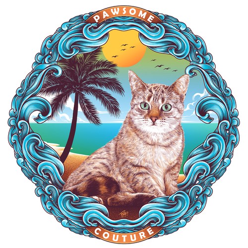 T-shirt with the title 'Pawsome Couture'