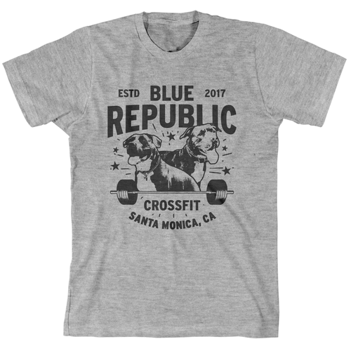 CrossFit t-shirt with the title 'Vintage Shirt Concept for Blue Republic CrossFit'