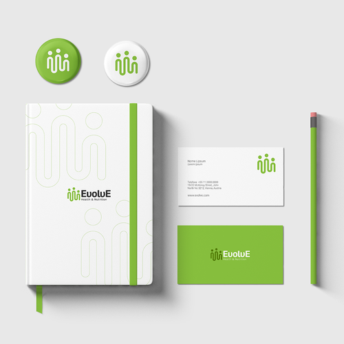 Coach brand with the title 'Evolve Logo & business card'